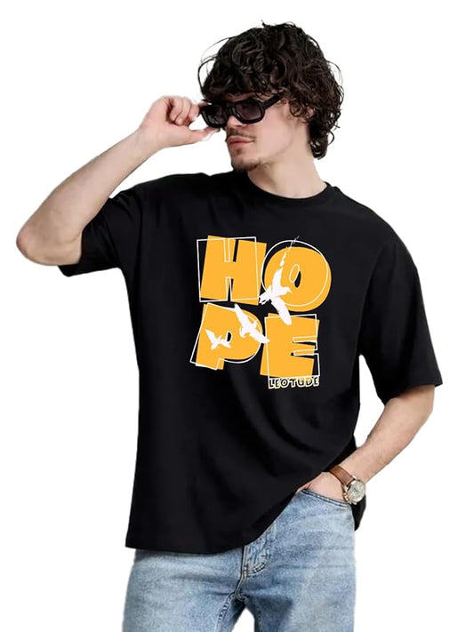 Men Typographic Print Round-Neck T-Shirt